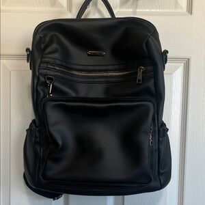 Black Leather Backpack